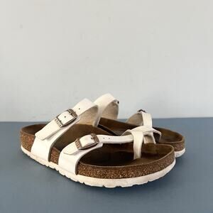Birkenstock Mayari Birko-Flor White Strappy Sandals